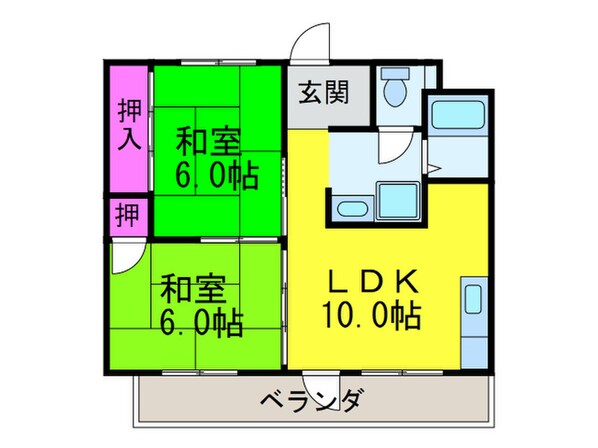 伸栄ハイツの物件間取画像